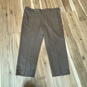 ARROW AROFLEX Mens 44x29 Non Iron Wicking Flat Front Dress Pants Soil‎ Release